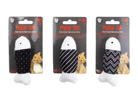 Black and White plush Cat toy