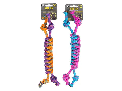 Colour twisted cotton rope toy