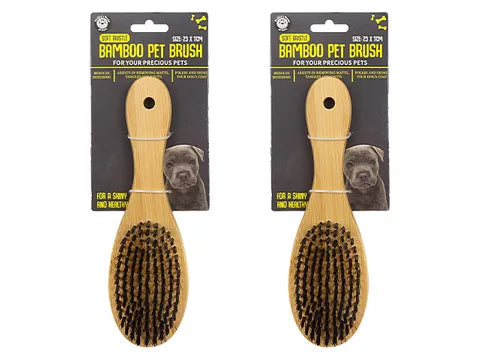 Bamboo Bristle Pet Brush Large