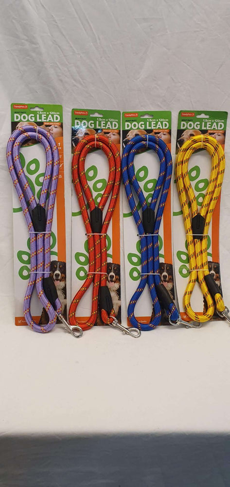 Rope dog lead 1.5x120cm 4 colours