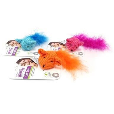 Pawise Cat Toy Wool Mice 14x6cm 28123