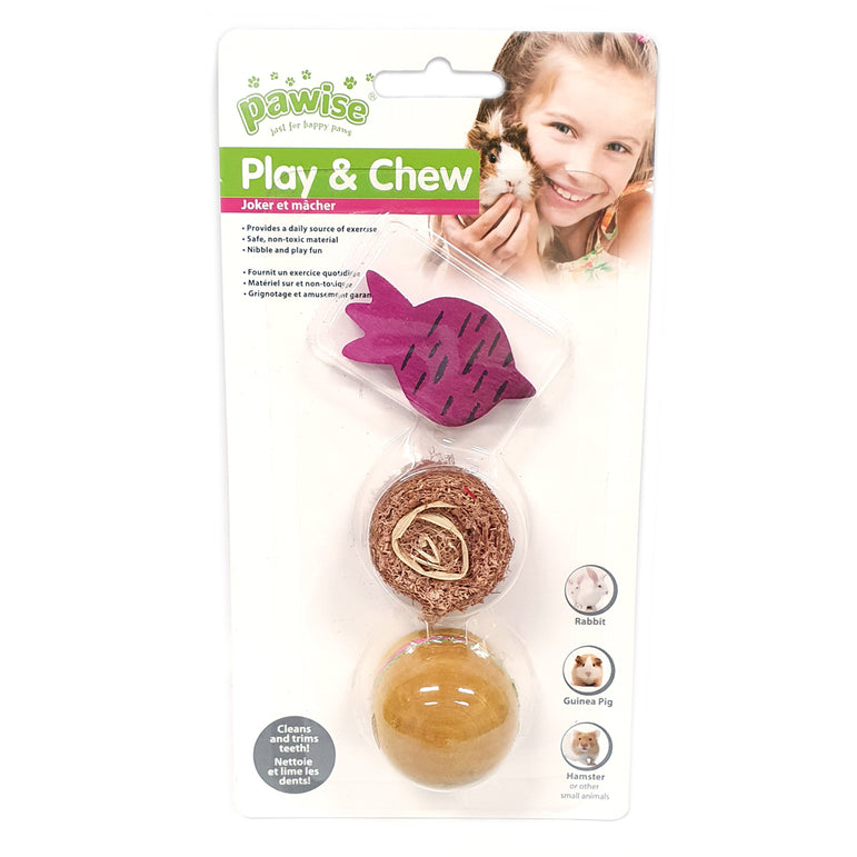 Pawise Wood'n Pretty Toys - Pastel 3pc