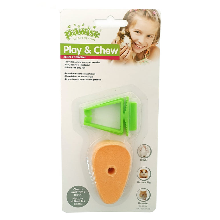 Pawise Mineral Salt Carrot Chew w Clip 6cm treat