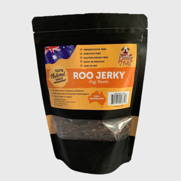 All Natural Aussie Dog Treats - ROO Jerky 200g