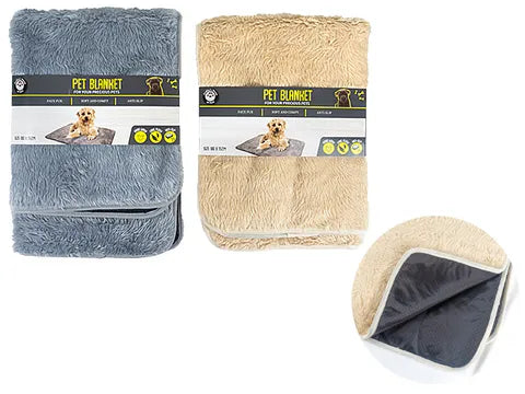 Faux Fur Pet Blanket - 100x75cm
