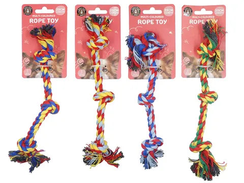 Colourful Knotted Rope toy - 25cm
