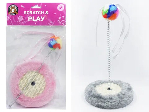 2-in-1 Cat scratch and play toy