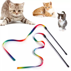 Ribbon cat teaser stick