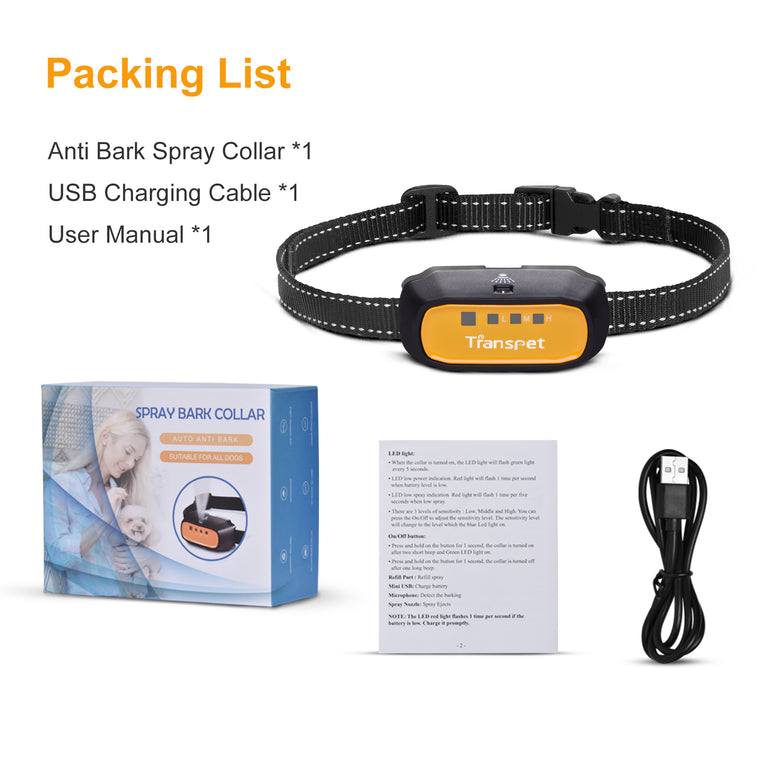 PAA Bark Collar Deluxe Passive - Citronella Spray