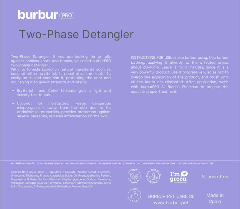 BURBURPRO TWO-PHASE DETANGLER 500 ML