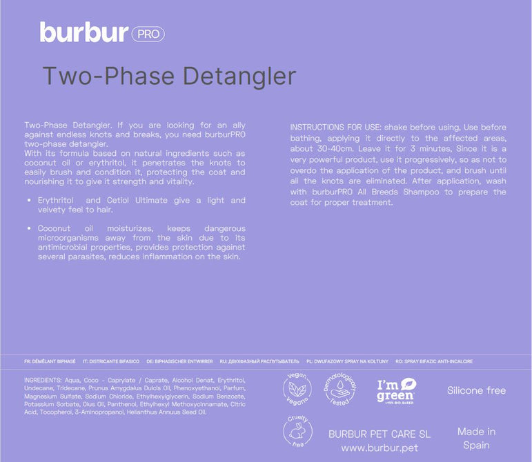 BURBURPRO TWO-PHASE DETANGLER 500 ML