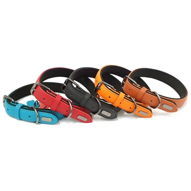 Leather Dog Collar with padding
