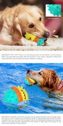 Leaky food squeaky ball chew toy
