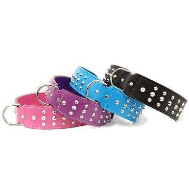 Studded Staffy Leather Collar 65cm SYX0560