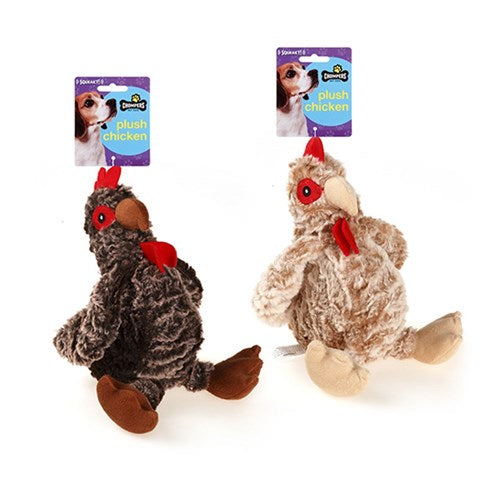 Dog Toy Plush Chicken Squeaky 26cm