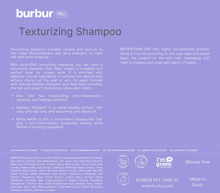 BURBURPRO SHAMPOO TEXTURIZING 4000 ML