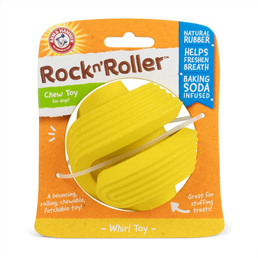 Arm & Hammer Rock N' Roller Whirl Rubber Ball Chew Toy for Dogs |
