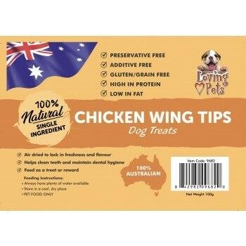 All Natural Aussie Chicken Wing Tips Dog Treat- 100g