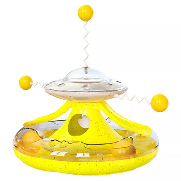 Turntable leaky food toy cat teaser