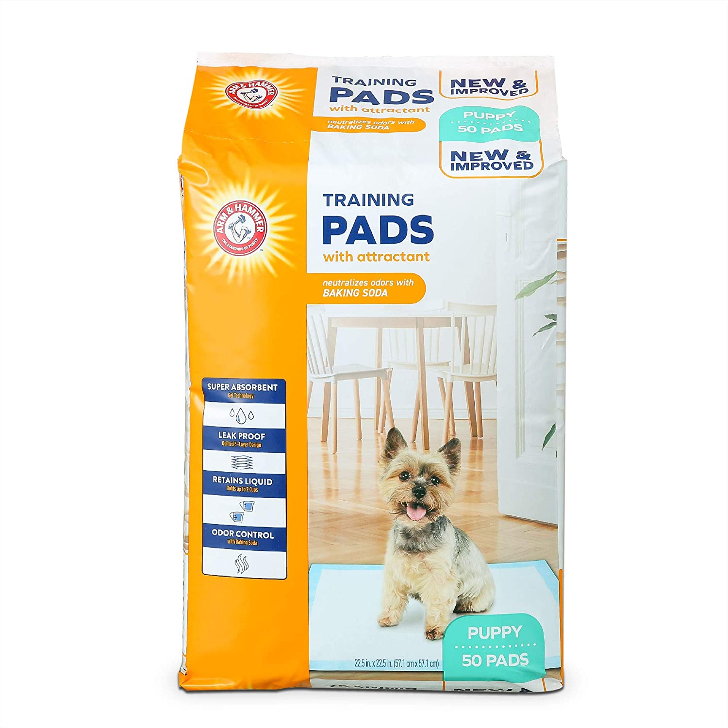 ARM & HAMMER PUPPY PADS W/ ATTRACTANT 50 PACK
