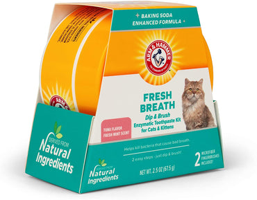 A&H JAR TOOTHPASTE W/2 BRUSHES - CAT