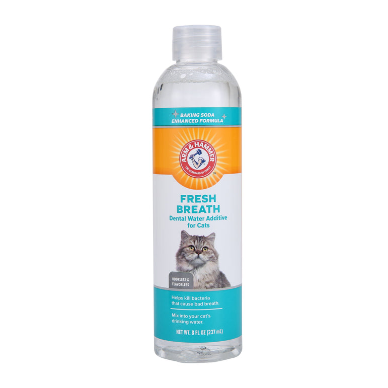 ARM & HAMMER FRESH BREATH DENTAL WATER ADDITIVE FOR CATS, 8 OUNCES