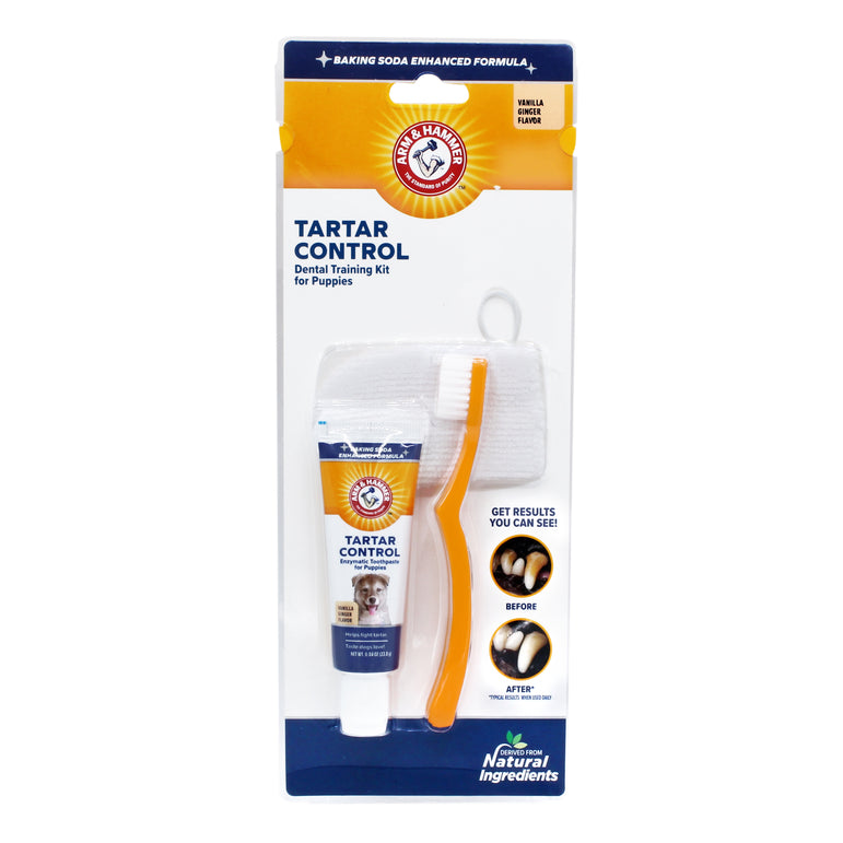 ARM & HAMMER TARTAR CONTROL DENTAL TRAINING KIT FOR PUPPIES, VANILLA GINGER