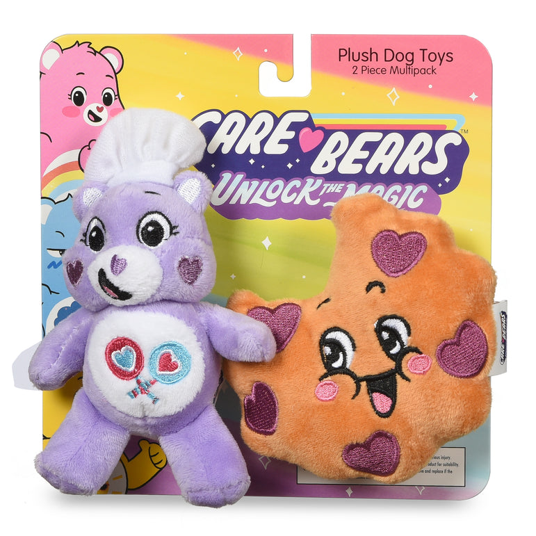 Care Bears: 4" Share Bear and Cookie Plush Flattie 2 Pack