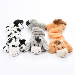 Plush crinkle Farm animal chew toy