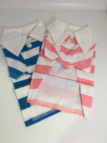 Dogs Togs striped Pink/white T-Shirt