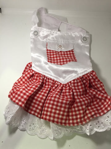Dogs Togs red check dress