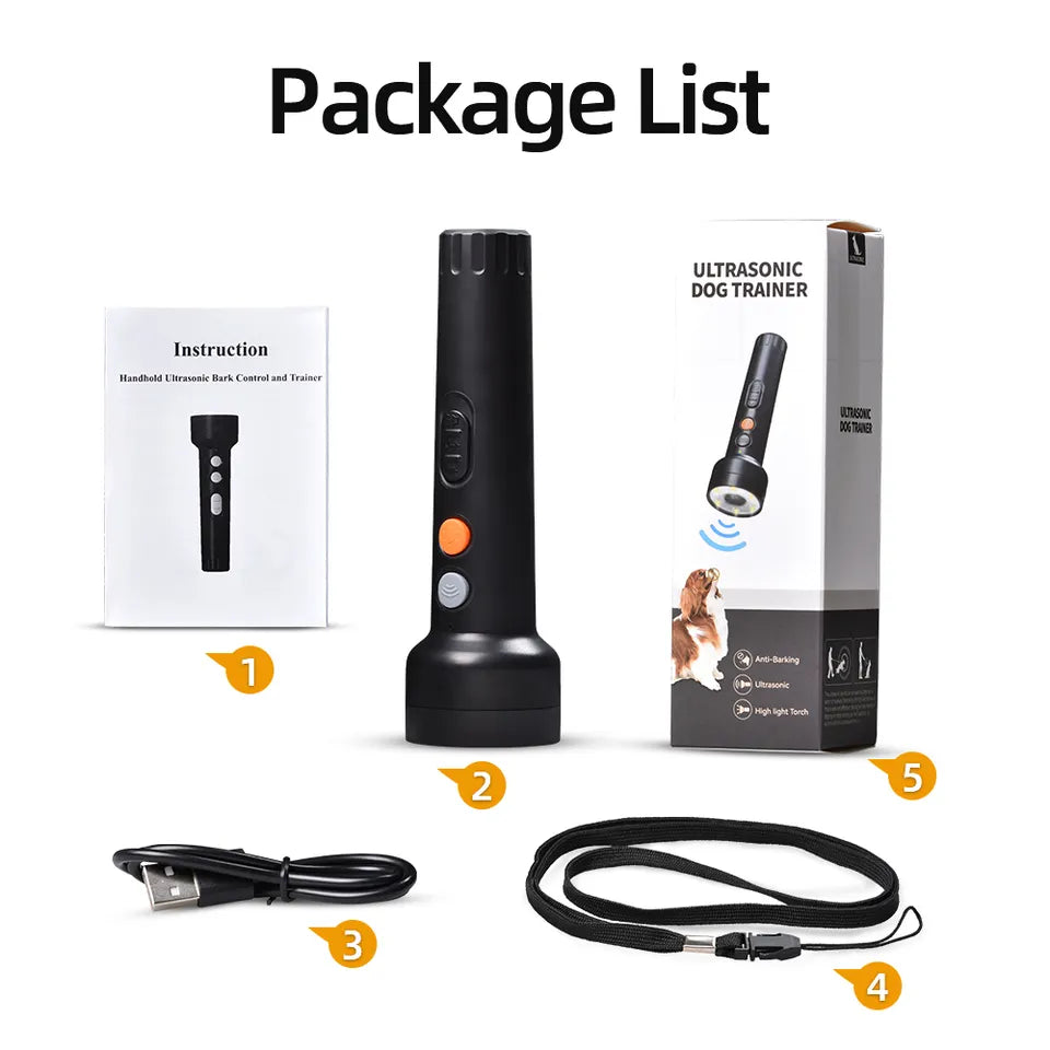 Rechargeable 3 in 1 handheld Dog Bark Deterrent