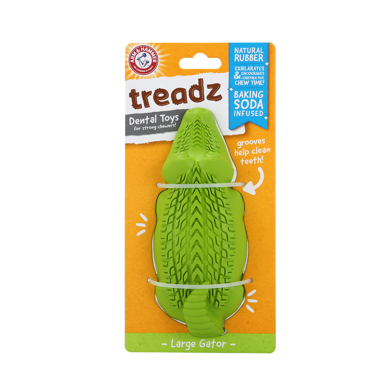 ARM & HAMMER SUPER TREADZ GATOR TOY FOR DOGS, LARGE