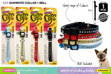 Diamond Cat Collar - 4 colours