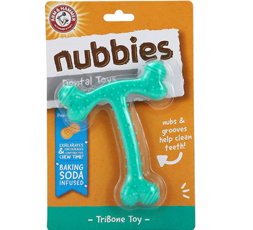 Arm & Hammer: Nubbies TriBone Chew Toy for Dogs Peanut Butter - Single Pack