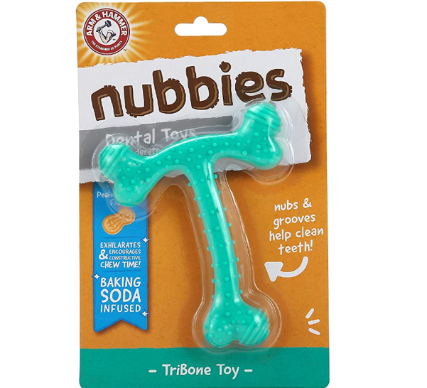 Arm & Hammer: Nubbies TriBone Chew Toy for Dogs Peanut Butter - Single Pack