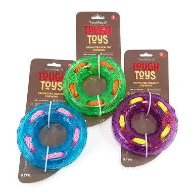 TPR Play Donut with Rope 13cm