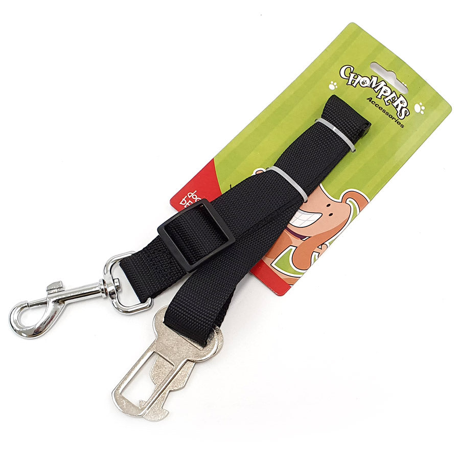 Dog Car Seat Safety Belt 2.5cm x 30−50cm Adjustable Black
