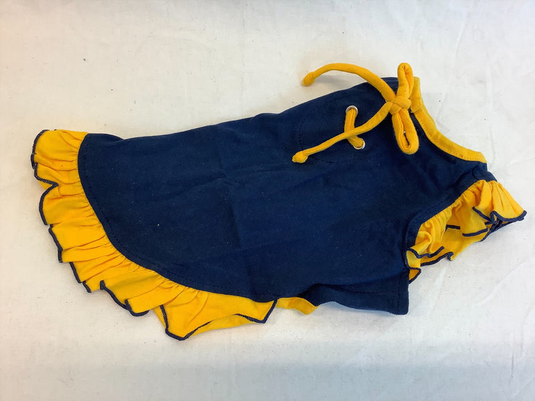 Dogs Togs frilly blue and yellow dress