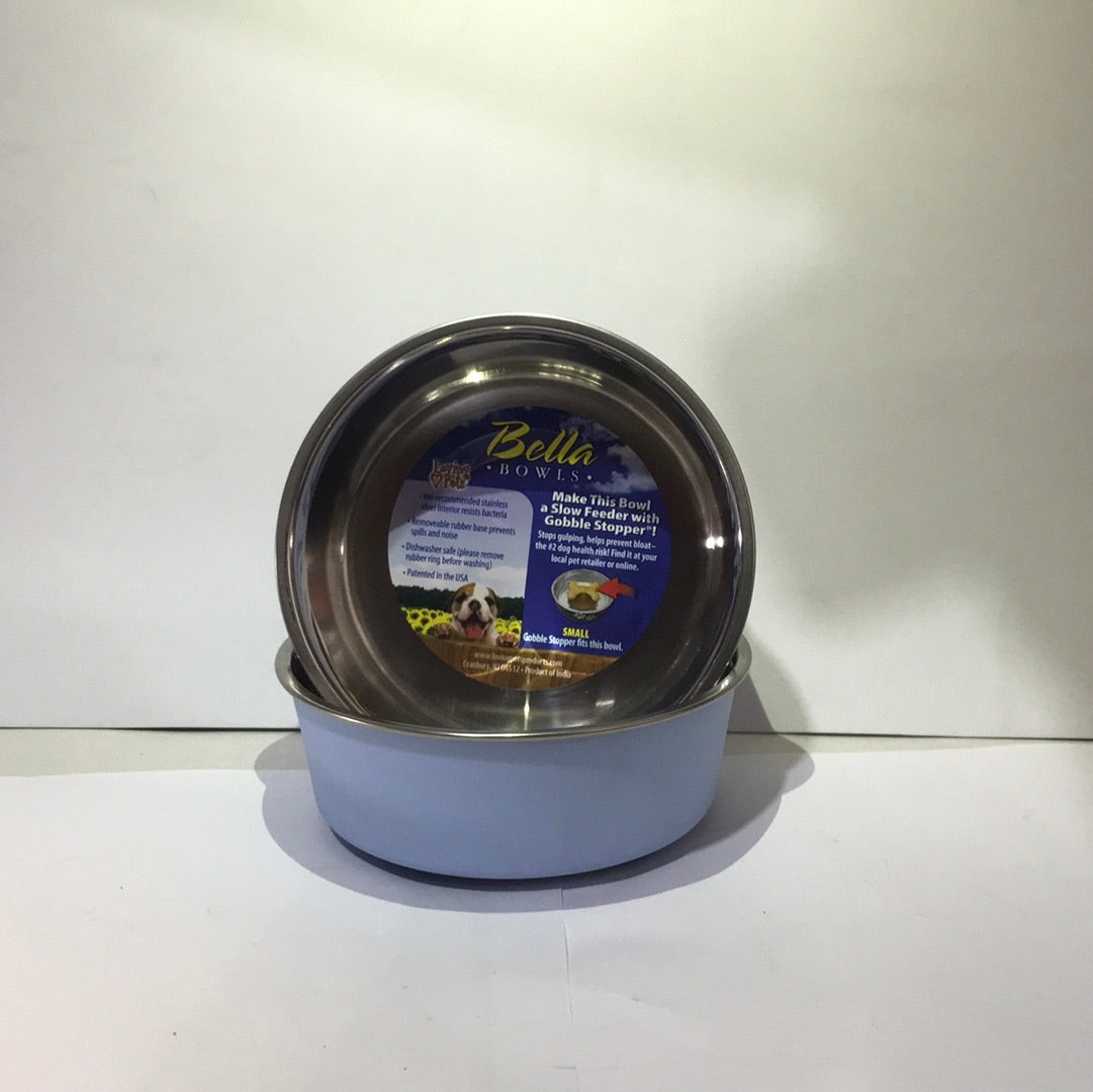Bella Dog Bowl Murano Blue plain 4 sizes
