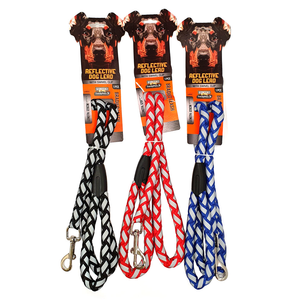 Reflective Dog Leash 120cm THICKER ROPE