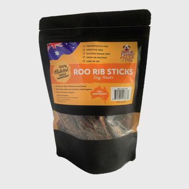 All Natural Aussie Dog Treats - ROO Rib Sticks 200g